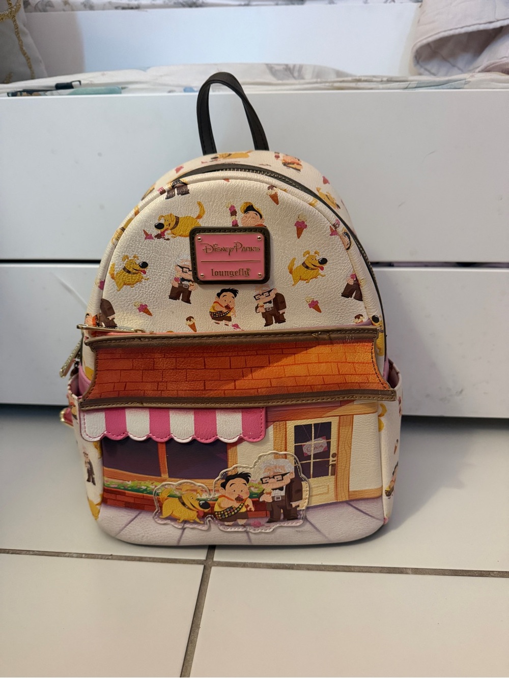 Loungefly Disney Pixar Up Mini Backpack - Cream/Pink/Orange